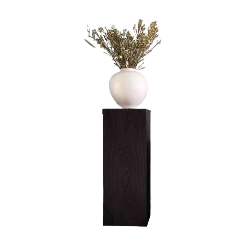 Tabouret en racine carbonisée XS | Support carré vintage en bois pour bonsaï