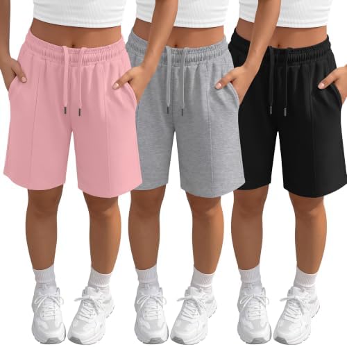 Yooo's Vivi 3 Pack Girls Bermuda Shorts, 3-Color, 5-6 Years