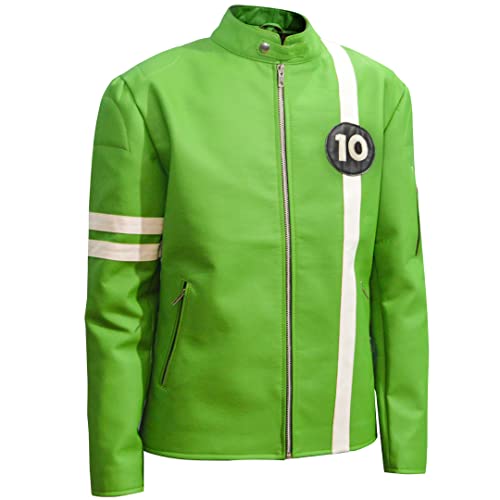 Men's Lambskin Green Alien10 Faux or PU Leather Jacket, Sizes XXS-3XL4
