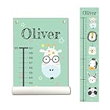 Personalized Canvas Growth Chart for Kids, Height Chart for Kids, Growth Chart Banner with Name