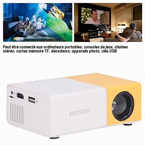 Vidéoprojecteur, Mini projecteur LED HD 1080P, Mini projecteur Portable, Vidéoprojecteur multimédia Home cinéma avec Haut-Parleur, Pico projecteur extérieur de Poche pour