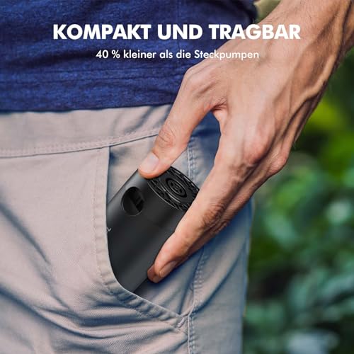 AKSOUL Elektrische Luftpumpe luftmatratze Portable Pumpe: Klein AA Batterie Electric Air Pump Elektrisch Mini Auto Elektropumpe Kompressor mit Licht für Pool Camping Matratze Luftbett 5