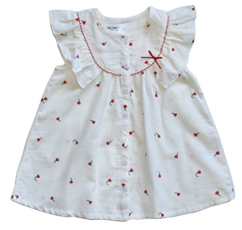 PHLONA Red Floral Sleeveless A-Line Dress Set - Newborn, Infant & Toddler
