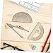 Lurrose 6pcs Transparent Plastic Geometry Ruler Set Protractor Triangle Straight Rulers for Students Engineers and Classroom Use Measuring Tools for Accurate Drafting