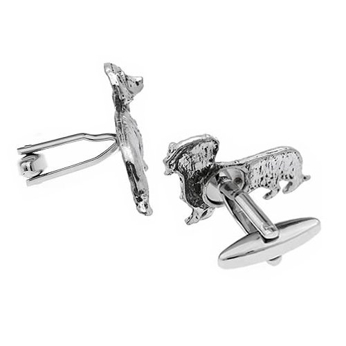 Pewter Dachshund Sausage Dog Cufflinks3