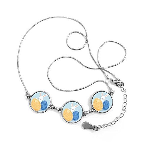 Bijoux collier Pâques religion christianisme avec pendentif rond illustré