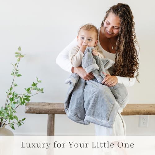 Image of Saranoni Luxury Receiving Blankets for Babies | Ultra-Soft Lush and Boutique Quality Baby Blanket | Gray - 40 inch x 30 inch
