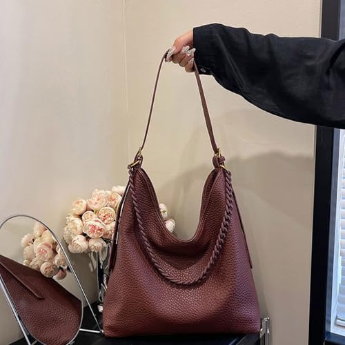 Sac à main à la mode grand format en cuir PU souple et chic