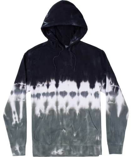 RVCA Mens Tonally Tie Dye Hoodie Iii, Aloe Stripe Tie Dye, S