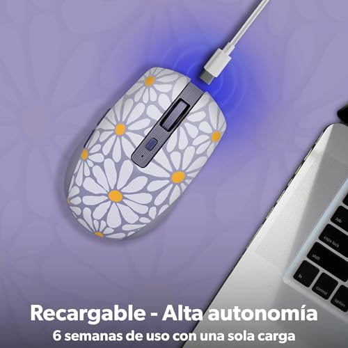 Ratón Bluetooth recargable T'nB Flower Exclusiv para trabajar sin cables 3