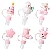 6Pcs Christmas Pink Straw Cover Cap for Stanley Cup 40oz/30oz Tumbler, 10mm Reusable Cute Drinking Straw Topper Accessories, Portable Protector Plugs Decorations Gifts for Party Christmas