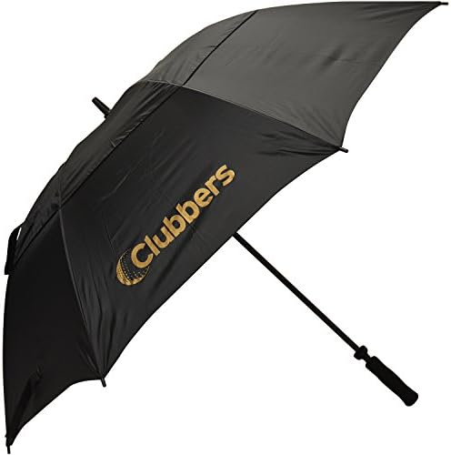 Clubbers Twin/Double Canopy 50" Black Golf Umbrella Brolly