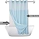 River Dream Duschvorhang ohne Haken, strukturiert, mit PEVA-Innenfutter, 180,3 x 188 cm, Hotel-Stil mit durchsichtigem Fenster, maschinenwaschbar und wasserabweisend, blau, 71 x 74 cm