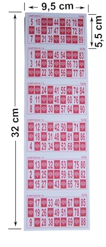 Miniatura 4 de Keka 1.200 Cartones Para Bingo Tradicional De 90 Bolas 600azul 600rojo