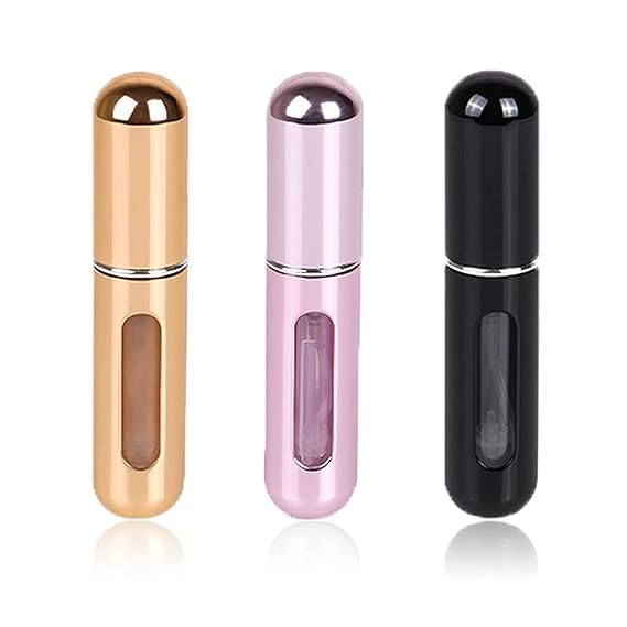 DIKPUL GROUP Mini Refillable Perfume Spray Bottle, Pocket Size For Travel, Office, Car, College & Dating. Scent Pump Case, Mini Pocket Refillable Aluminium Glass Empty Bottle - 5ML (PACK-2)-picture-10