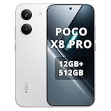 XIAOMI Poco X8 Pro Smartphone 12GB+512GB, procesador Dimensity 8500-Ultra, batería de 6500mAh, pantalla AMOLED ultra brillante, cámara principal Sony IMX882 de 50MP con OIS, Blanco