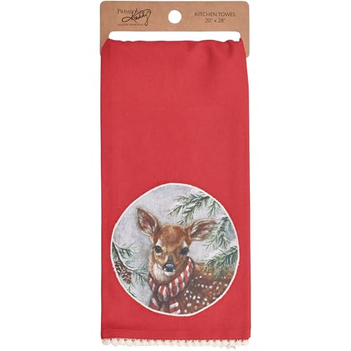 Torchon de cuisine cerf d'hiver en textile de qualité supérieure