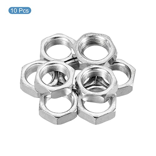 PATIKIL M16 x 1.0 Steel Hex Nuts, 10 Pack Metric Thread Zinc Plated Finished Hardware Nuts Screw Bolt Fasteners 8mm Height - Image 3