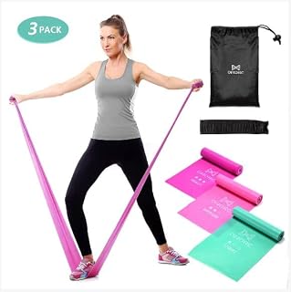 ANSTA Resistance Bands, 3 Set Exercise Bands for Home Workout, Yoga, Long Natural Latex Elastic Workout Bands