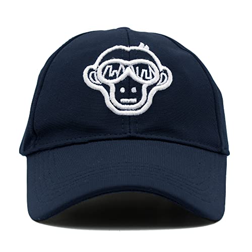Image of ZaySoo Men Cotton Embroidered Stylish Monkey Design Baseball Cap (Blue), Free size