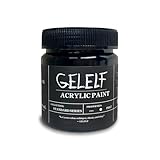 Acrylic Paint for Gel Plate Printing Perfect Transfer Acrylic Paint Gel Printing Supplies, Lamp Black, 280mL, 9.5-oz