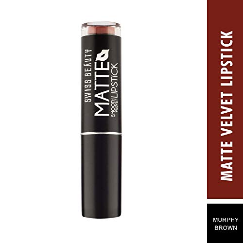 Image of Swiss Beauty Creamy Matte Smooth Velvet Lipstick | Highly Pigmented and Long Lasting Lipstick |Shade - 329, 3.2 G