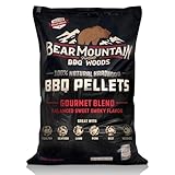 Bear Mountain All Natural Gourmet Blend Wood Pellets for Smoker, Grill & BBQ, 20 Lbs