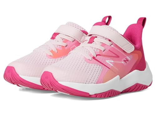 New Balance Rave Run V2 Bungee Shoe, Rose Sugar/Carnival Pink/Signal Pink, 13.5 Wide US Unisex Little_Kid