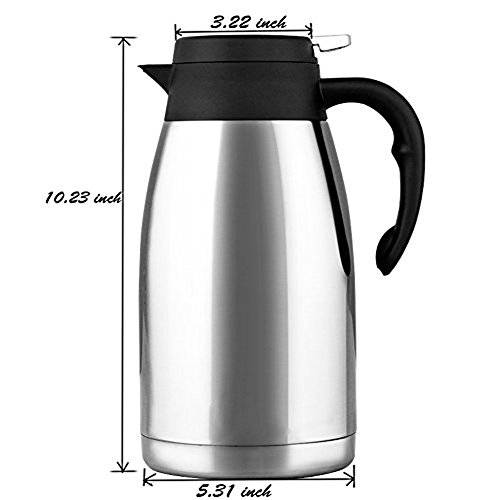 image for SciencePurchase 2-Liter 304 Stainless Steel Double Walled Vacuum Insul