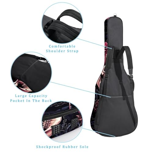Sac à dos guitare multipoches imperméable avec couche de protection