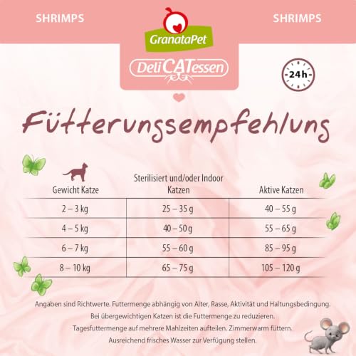 GranataPet DeliCatessen Shrimps Adult, Trockenfutter für Katzen, schmackhaftes Katzenfutter, Alleinfuttermittel ohne Getreide & ohne Zuckerzusätze, 1,8 kg