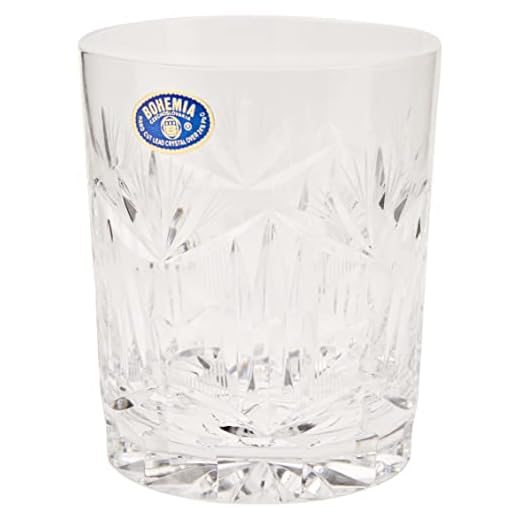 Cristal de Bohemia Lady Vasos de Whisky Tallados, Cristal, 9x9x11 cm, 6 Unidades