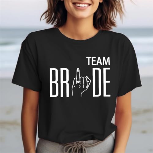 Women Bride Shirt Bachelorette Party T-Shirt Funny Bridesmaid Tee Tops Wedding Party Shirt2