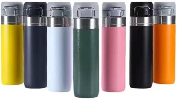 Pack of 1 Replacement Lid Compatible with Stanley Quick Flip GO 24oz 36oz(only), Top Cover with Carry Loop, Accessories Auto Flip Lid Replacement for Travel (Black)