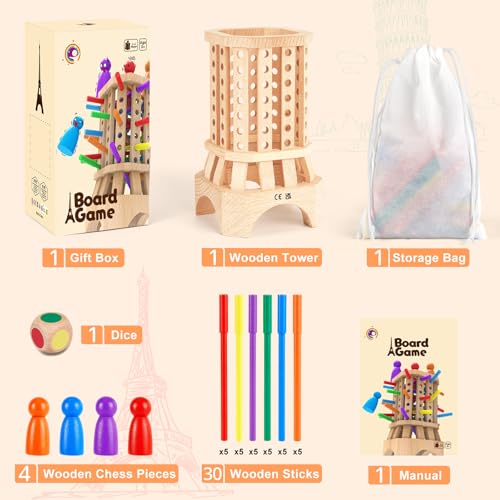 Montessori Wooden Board Game, juego de mesa educativo para niños miniatura 6
