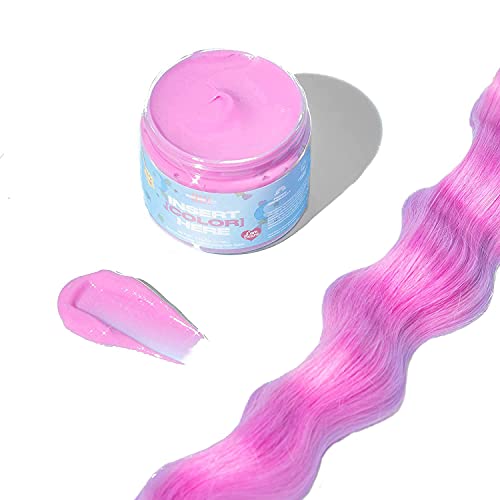 INH Semi Permanent Hair Color Bubblegum Pink, Color Depositing Conditioner, Temporary Hair Dye, Tint Conditioning Hair Mask, Safe, Pink Hair Dye - 6oz