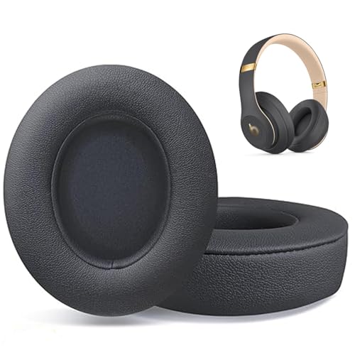 Replacement Ear Pads for Beats Studio 2 & Studio 3 Wired & Wireless Headphones Cushions withSoft Protein Leather Noise Isolation Memory Foam(Titanium Grey)