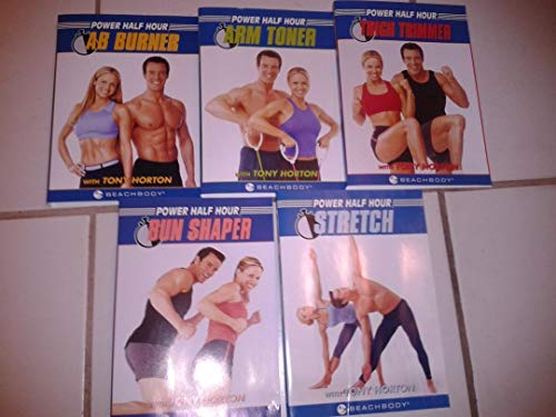 Tony Horton Power Half Hour Beachbody - Ab Burner, Thigh Trimmer, Stretch, Bun Shaper, & Arm Toner