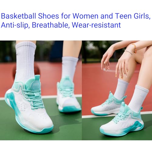 Image of Beita Basketball Shoes for Women Fashion Sneakers Sport Shoes Anti Slip Breathable Tennis Shoes Volleyball Shoes Pickleball Shoes Running Shoes Rubber Sole Indoor Outdoor Court Light Weight Wide