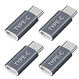USB Type C Adapter 4 Pack ,USB-C to Micro USB Adapter,USB C Convert Connector 56k Resistor for Samsung Galaxy Note 8 S8 S8 Plus +, Google Pixel, Pixel XL, HTC 10, LG G5, Nexus 6P (Gray4)