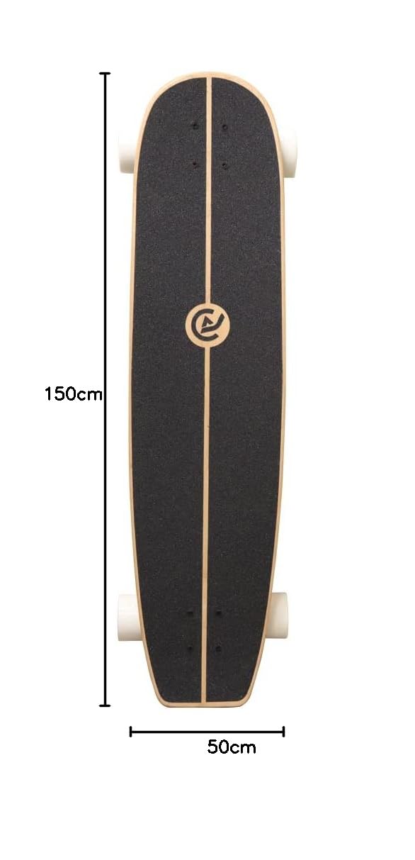 Coasto Longboard Azur 36'' Skateboard Balade Carving Dancing Freeride Cruiser Tout Terrain Bleu