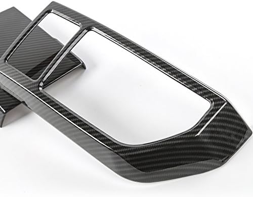 Voodonala Black Carbon Fiber Texture Central Control Covers Frame Trim for Ford F150 2015 2016 2017