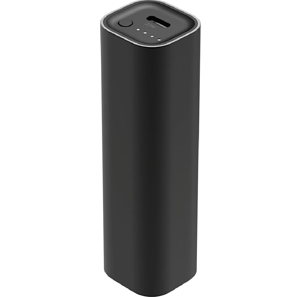 ZAGG mophie Powerstation mini 5K Power Bank, 5,000mAh Portable Battery with 1 USB-C Port, LED, Fast-Charging, Pocket-Friendly Design for Smart Phones, Headphones & Other Small Devices (Black)