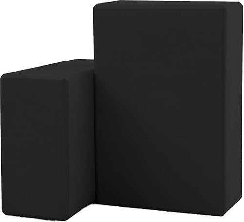 Bloques de yoga, paquete de 2 bloques de yoga ligeros de espuma EVA de alta calidad, bloques de espuma de apoyo antideslizantes para yoga, pilates,