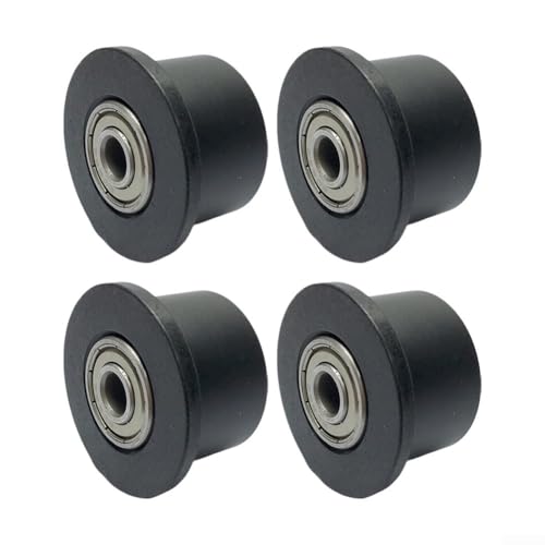 Yuanpgky Lot de 4 poulies de roulement de rameur – Métal et plastique de rechange pour équipement d'exercice abdominal, diamètre intérieur 8 mm, diamètre extérieur 41,3 mm (0)