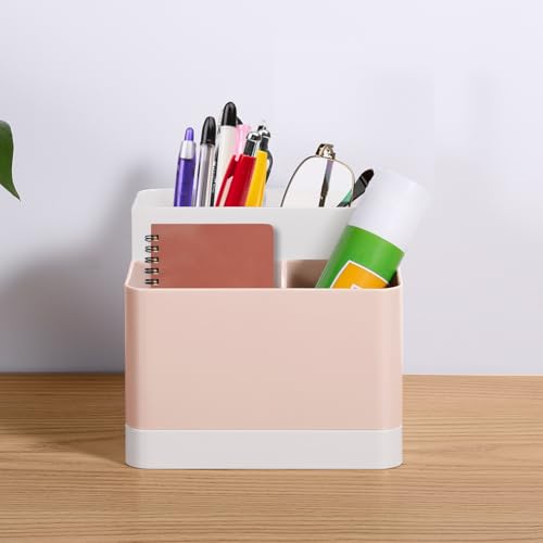 Image of Poeland Desktop Storage Organizer Pencil Card Holder Box, Holders for Desk Accessories, Container for Desk, Office Supplies, Vanity Table