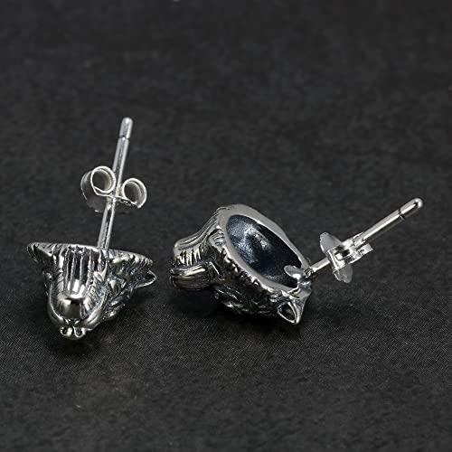 Boucles d'oreilles Tiger en argent anti-allergie homme
