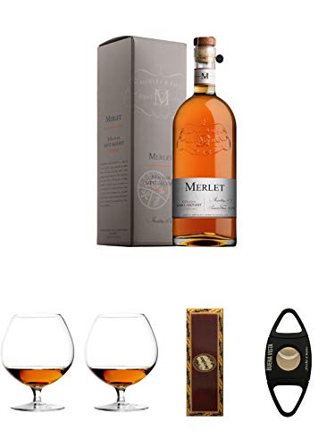 Merlet Cognac Saint Sauvant 0,2 Liter + Cognacglas/Schwenker Stölzle 1 Stück - 103/18 +...