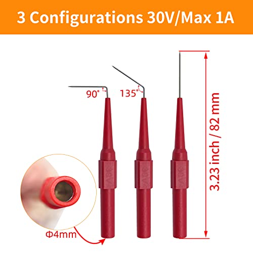 Makeronics 55 In 1 Multimeter Test Probe And Lead Kit For Electronic Specialties Automotive| Heavy Duty Puncture Probe Wire-Piercing Test Clips | Multi-Type Back Probe Set | Alligator Clips | Tool Bag #TOP7