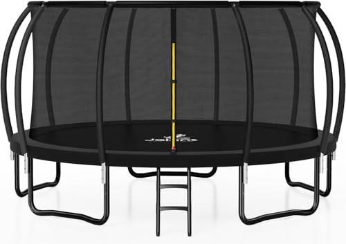 Image of JELENS Trampoline 8FT 10FT 12FT 14FT 15FT 16FT, Recreational Trampolines with Enclosure Net, Outdoor Anti-Rust Trampolines for Kids and Adults, ASTM Approved